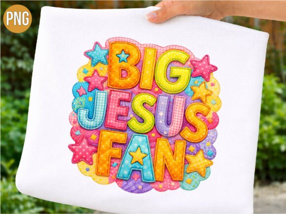Big Jesus Fan Christian Rainbow PNG T-Shirt Designs