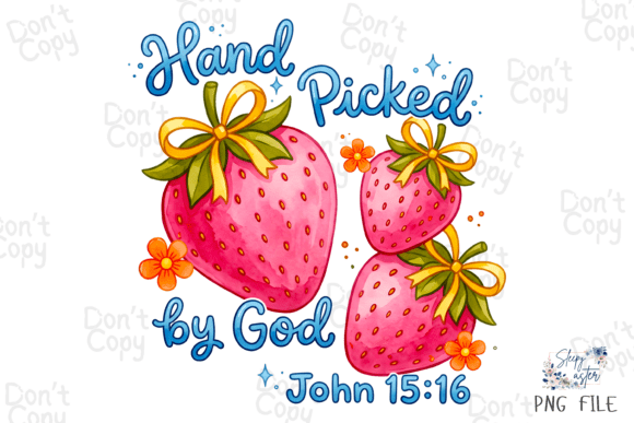 Christian Bible, Summer Strawberry PNG T-Shirt Designs