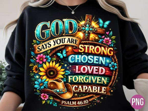 Christian Cowgirl God Says You Are PNG
