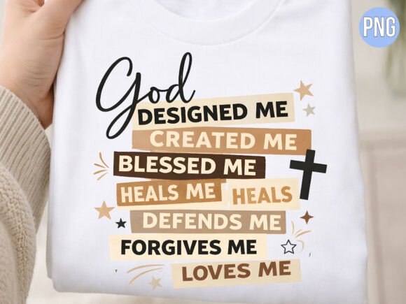 Christian Faith God Designed PNG for T-Shirt Designs