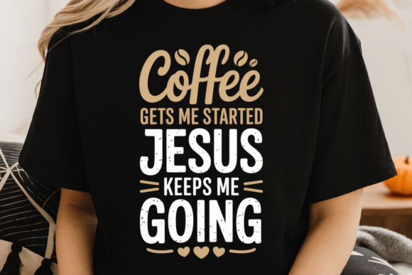 Christian Jesus Coffee Lover PNG for T-Shirt Designs