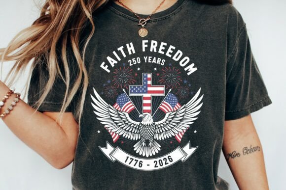 Faith Freedom 250 Years Christian Cross