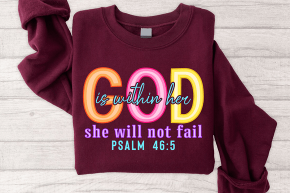 God is Within Her SVG: Christian T-Shirt Designs