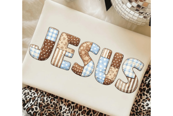 Jesus Floral Easter Bunny Patchwork PNG T-Shirt Designs