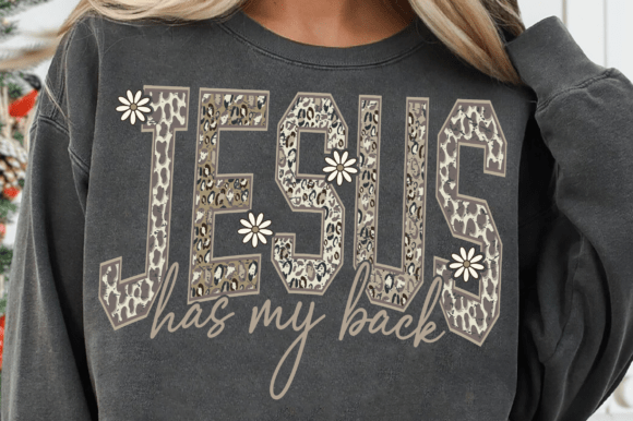 Jesus Has My Back SVG, Camo Christian T-Shirt Designs
