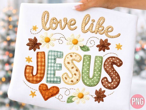 Love Like Jesus Christian Floral PNG