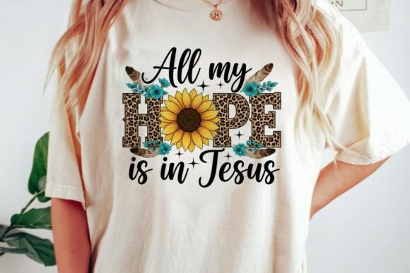Religious All My Hope Is in Jesus PNG — T-Shirt Designs