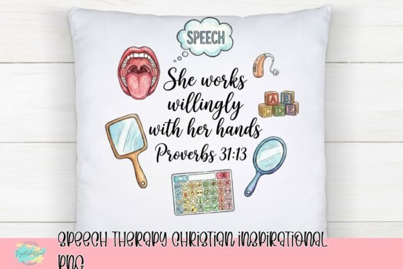 Speech Therapy Christian Inspirational PNG & T-Shirt Designs