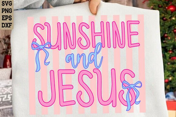 Sunshine and Jesus PNG: Summer SVG PNG for T-Shirt Designs
