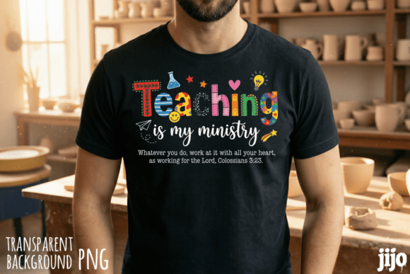Teaching Ministry Bible PNG for T-Shirt Designs